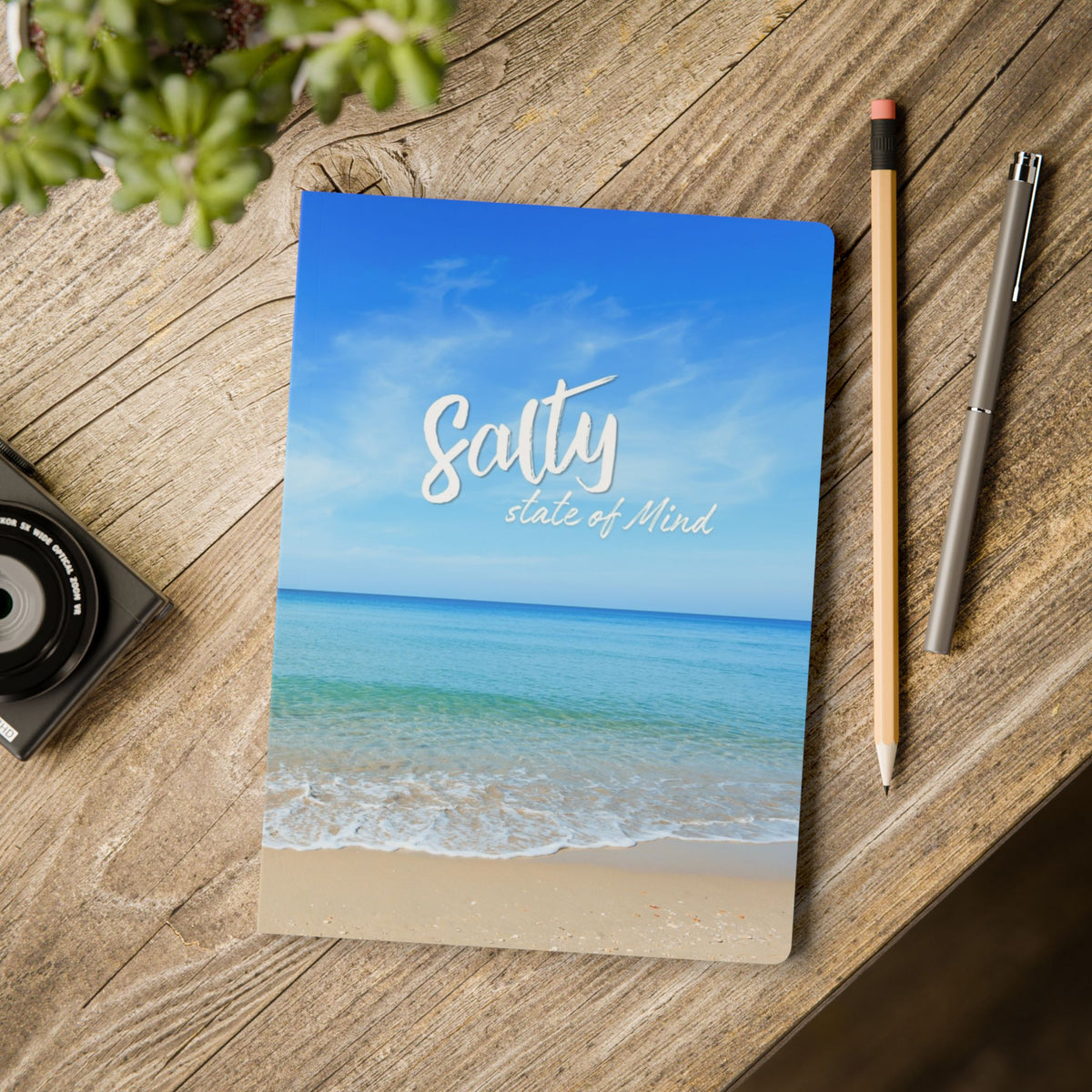 Salty State of Mind Softcover Journal — Beach Ocean Lined Notebook