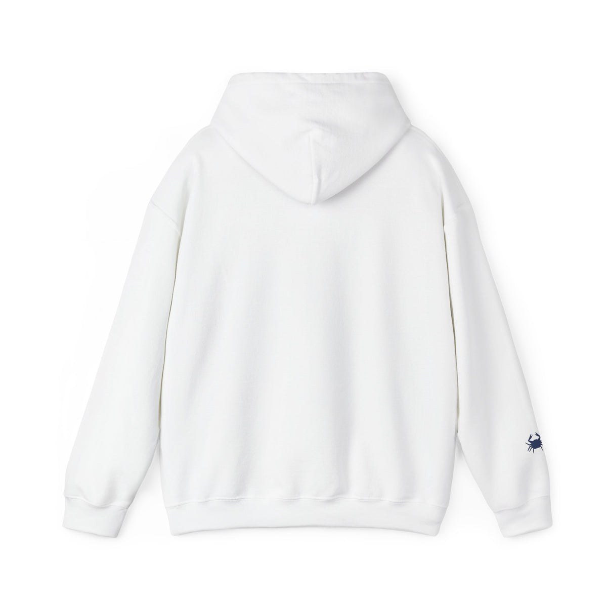 Beach Hoodie — "Salty Little Beach" Graphic Pullover with Crab Accent