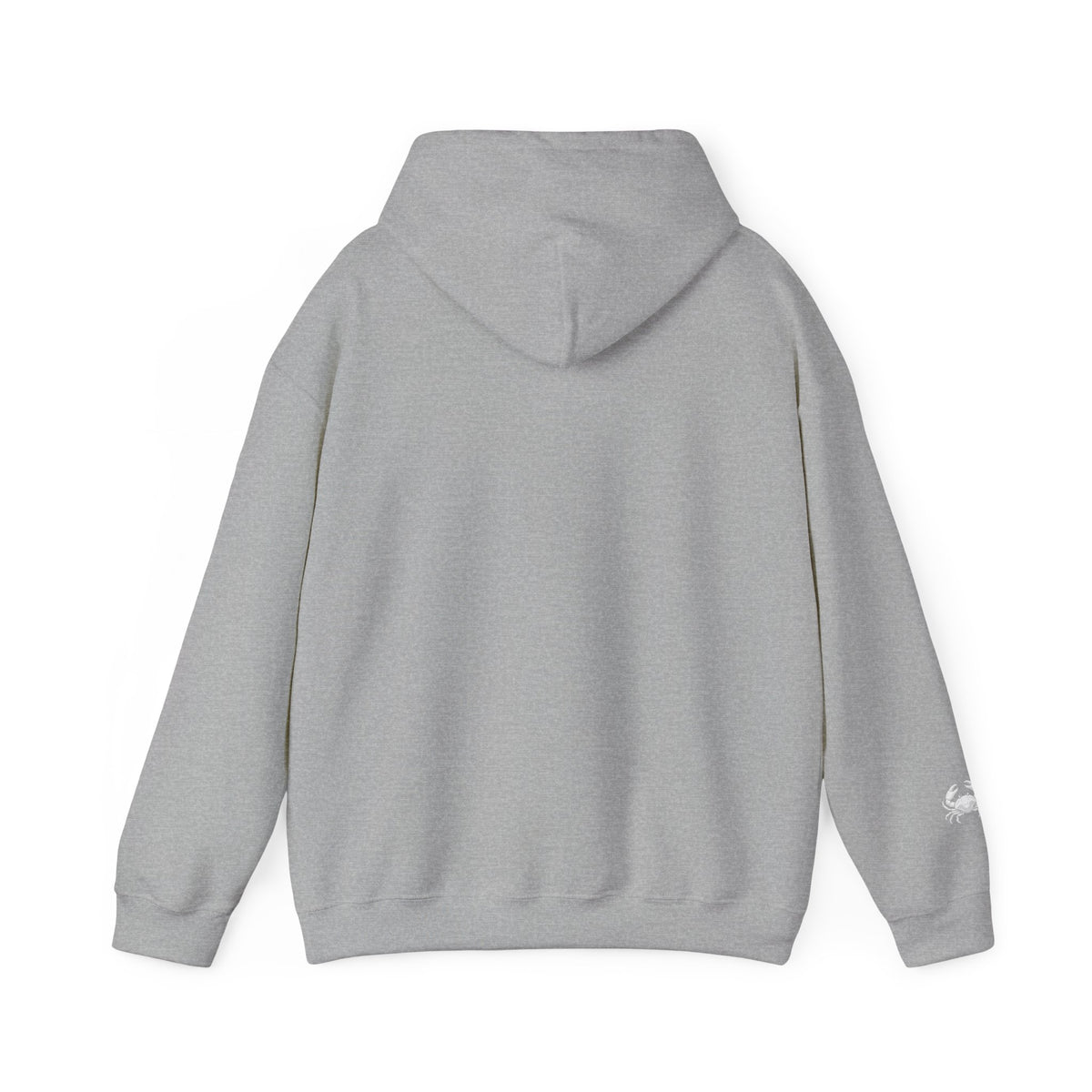 Beach Hoodie — "Salty Little Beach" Graphic Pullover with Crab Accent