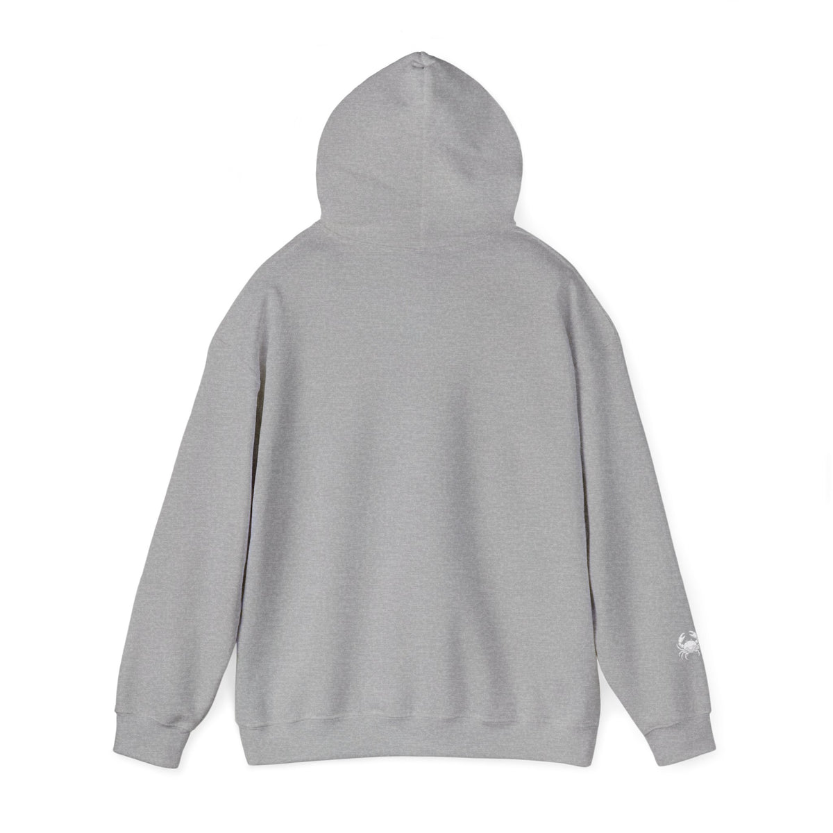 Beach Hoodie — "Salty Little Beach" Graphic Pullover with Crab Accent