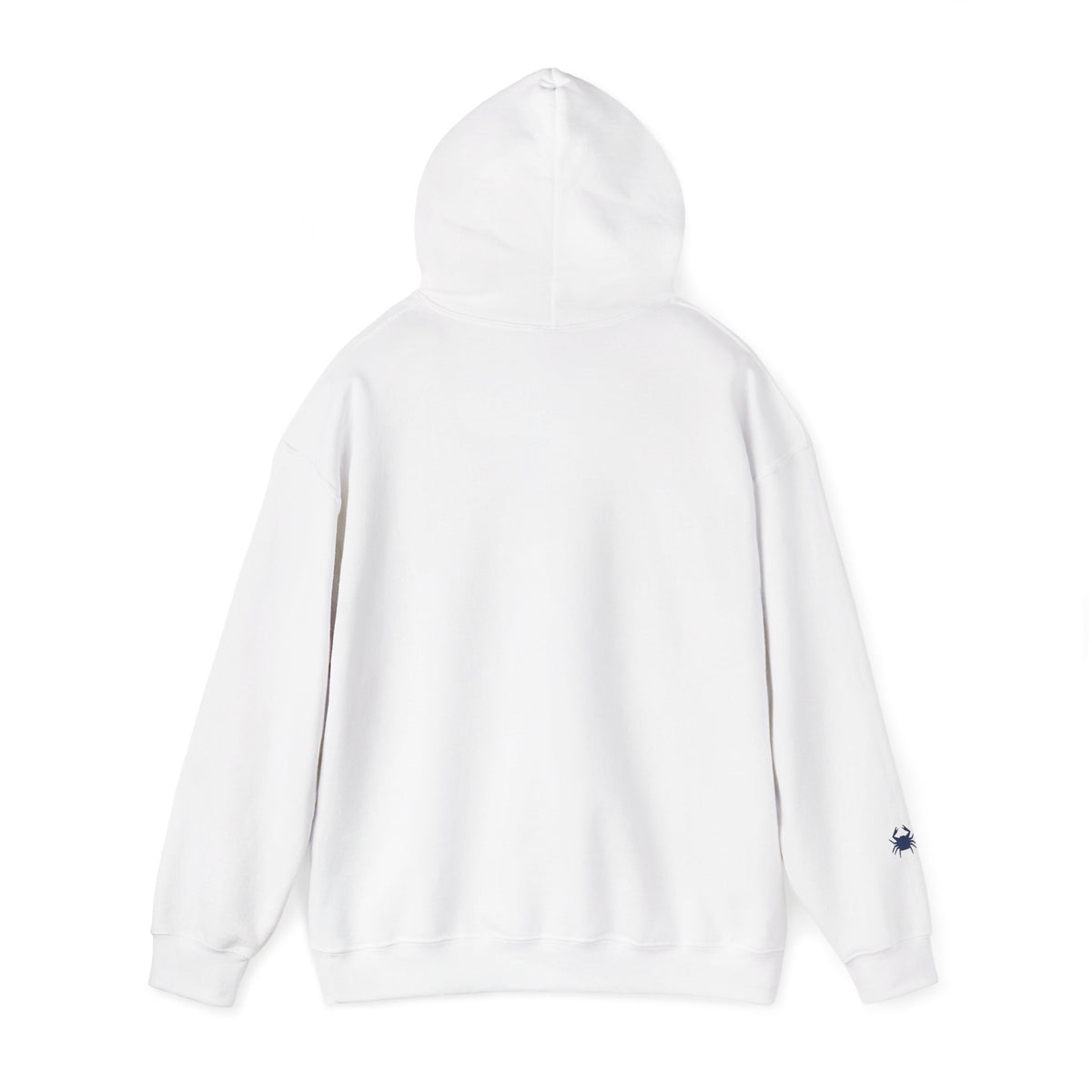 Beach Hoodie — "Salty Little Beach" Graphic Pullover with Crab Accent