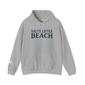 Beach Hoodie — "Salty Little Beach" Graphic Pullover with Crab Accent