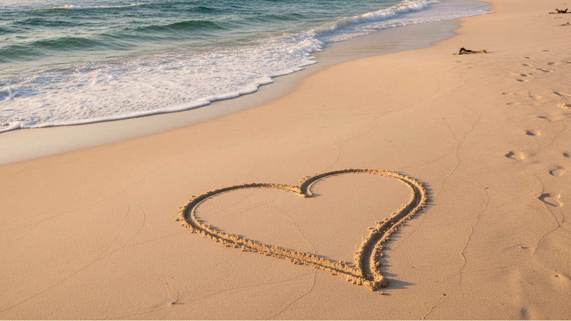 Sandy Beach Heart